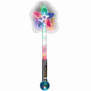 LED Prisma-Kugel-Stern  Stab, inkl. Batterien