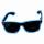 EL Neon Brille Beam blau  inkl. Batterien