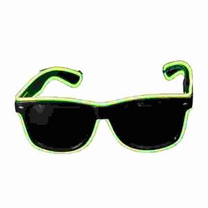 EL Neon Brille Beam grün  inkl. Batterien