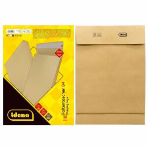 Faltentasche B4 o.F 4cm Boden hk 10er braun natur, 140g/m², 10 Stück