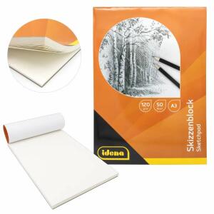 Idena Skizzenblock A3  50 Blatt 120g FSC-Mix