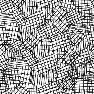 Servietten 33x33cm  Cuadricula Festiva White, black/white, 3-lagig, 20er