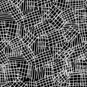 Servietten 33x33cm  Cuadricula Festiva Black, white, 3-lagig, 20er