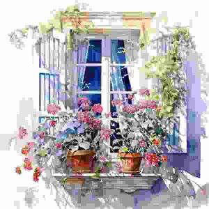 Servietten 33x33cm  Mediterranean Windows, 3-lagig, 20er