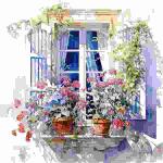 Servietten 33x33cm  Mediterranean Windows, 3-lagig, 20er