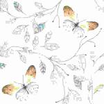 Servietten 33x33cm  Orange Tip Butterfly aqua, 3-lagig, 20er