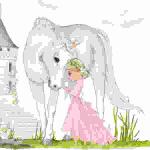 Servietten 33x33cm  Unicorn & Princess, 3-lagig, 20er