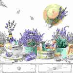 Servietten 33x33cm  Lavender Farm in Provence, 3-lagig, 20er