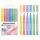 Textmarker Slim pastell  1-4mm 6er Etui, vierkant Stiftform, rutschfest,, EBERHARD FABER