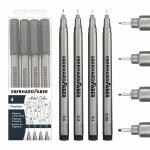 Pigment Fineliner schwarz  4er Etui, lichtechte und...