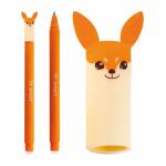 Gelschreiber Animal Erase  it! Fuchs 0,7mm orange, Spruch...