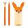 Gelschreiber Animal Erase  it! Fuchs 0,7mm orange, Spruch Be smart, Schreibfarbe blau, radierbar, nachfüllbar,, EBERHARD FABER