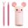 Gelschreiber Animal Erase  it! Schwein 0,7mm rosa, Spruch Good Luck, Schreibfarbe blau, radierbar, nachfüllbar,, EBERHARD FABER