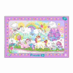 Rahmenpuzzle Einhornwelt  TRÖTSCH