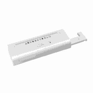 Aufsatz-Aktenvernichter  für Papierkörbe weiß, für Papierkörbe Ø 27,5-37,5 cm, Nennbetriebszeit 1 min,, Nennruhezeit 30 min, Geräuschentwicklung 70dB,, Leistungsaufnahme 190 Watt, Arbeitsbreite 220 mm,, Schnittleistung 6 Blatt 80 g/m², Streifenbreite 6 mm