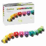 Holzzug Regenbogenraupe  10teilig mit Magneten