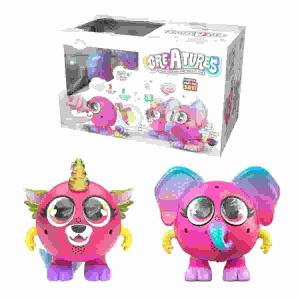 Cre-a-tures Monster  Elefant & Einhorn rosa, bewegliches und sprechendes Monster, 14 austauschbare Teile,, 3xAAA Batterien enthalten, ab 3 Jahren