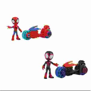 Marvel Spidey and His  Amazing Friends, Figur mit Motorrad,, Hasbro