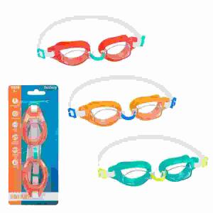 Schwimmbrille Wave Crest  3fach sortiert, Farben: rot, gelb, grün, Hydro-Swim, weiche Comfort-Fit Silikonaugenschalen,, Polycarbonat-Linsen, Gläser mit UV-Schutzschicht,, Antibeschlag-Beschichtung, vollständig verstellbarer, Nasenbügel, vollständig verste