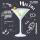 Servietten 24x24cm  Martini Black FSC-Mix, Paper+Design