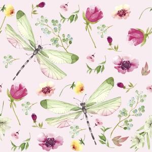 Servietten 24x24cm  Summer Field pink FSC-Mix, Paper+Design