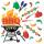 Servietten 33x33cm  BBQ Mix FSC-Mix, Paper+Design