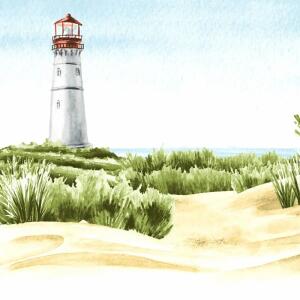 Servietten 33x33cm  Beach Lighthouse FSC-Mix, Paper+Design