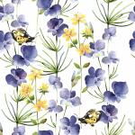 Servietten 33x33cm  Blue Blossoms FSC-Mix, Paper+Design