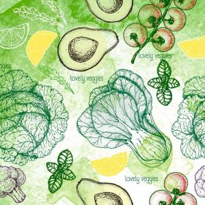 Servietten 33x33cm  Veggie Mix FSC-Mix, Paper+Design