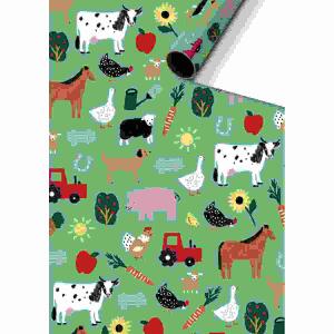 Geschenkpapier 70cmx2m  Wila grün FSC-Mix, stewo