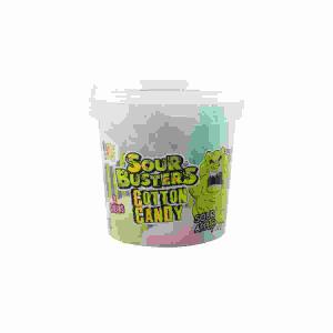 Sour Busters Cotton Candy  Apfelgeschmack 50g, Zuckerwatte im Eimer mit Deckel,, Sweetn Fun