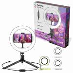 LED Selfie-Ring D20cm  schwarz, 9,5 Watt, Farbtemperatur:...