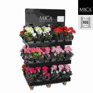 Kunstpflanze Geranium  im Topf H11,5cm rosa, 34x20cm