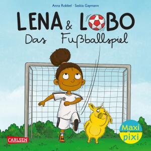 Maxi Pixi 450 Lena und  Lobo: Das Fußballspiel, Softcover, 24 Seiten, Autorin Anna Robbel,, Illustration Saskia Gaymann, ab 36 Monaten, Carlsen Verlag