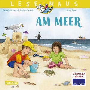 LESEMAUS 10 Am Meer  Softcover, 24 Seiten, Autorinnen Gabriela Krümmel,, Sabine Choinski, Illustration Anna Ebert, ab 36 Monaten, Carlsen Verlag