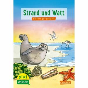 Pixi Wissen 33  Strand und Watt, Softcover, 32 Seiten, Autorin Brigitte Hoffmann,, Illustration Friedrike Rave, ab 6 Jahren, Carlsen Verlag
