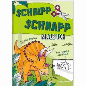 Schnipp Schnapp Malbuch  Dinosaurier, Was steckt dahinter?, Heft 32 Seiten, Illustration Stefan Lohr, ab 5 Jahren, Tessloff Verlag