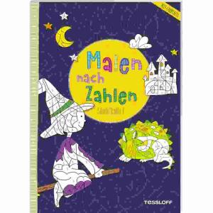 Malen nach Zahlen  Zauberwelt, Malbuch, Softcover 96 Seiten, Illustration Sandra Schmidt,, ab 8 Jahren, Tessloff Verlag