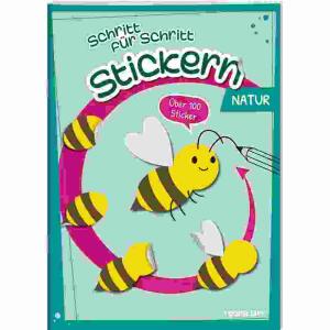 Schritt für Schritt  Stickern Natur, Heft 32 Seiten, Illustration Carmen Einsedle, ab 4 Jahren, Tessloff Verlag