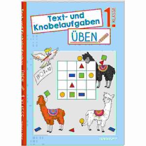 Text- und Knobelaufgaben  üben 1. Klasse, Heft 48 Seiten, Autorin Kirstin Gramowski,, Illustration Claudia Heine, ab 6 Jahren, Tessloff Verlag