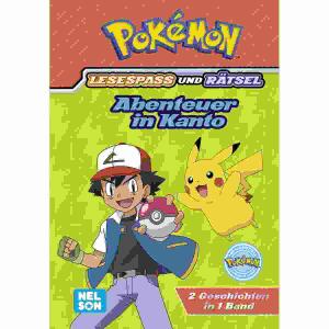 Pokémon Lesebuch  Abenteuer in Kanto, Lesespaß und Rätsel, Hardcover, 64 Seiten, ab 6 Jahren, Nelson