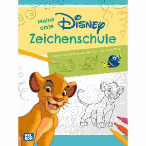 Disney Meine erste  Zeichenschule, Softcover, 64 Seiten, ab 5 Jahren, Nelson