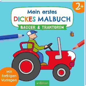 Malbuch  Bagger und Traktoren