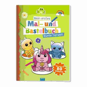 Mein 1. Mal- & Bastelbuch  Bunte Tierwelt, 24 Seiten, ab 3 Jahren,, TRÖTSCH