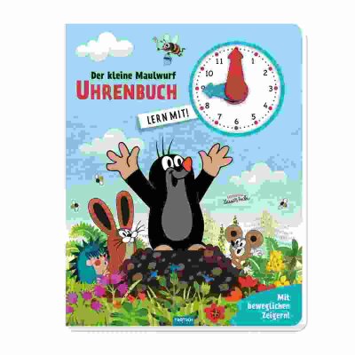 Uhrenbuch  Der Kleine Maulwurf, 10 Seiten, ab 3 Jahren,, TRÖTSCH