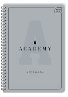 Interdruk Academy Notizbuch, kariert, 200 Seiten, 90 g/m², hochwertiges, superglattes Papier, abgerundete Ecken, 5 Stück