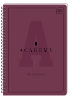 Interdruk Academy Notizbuch, kariert, 200 Seiten, 90 g/m², hochwertiges, superglattes Papier, abgerundete Ecken, 5 Stück