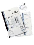 Durable Einsteckschild 150/300x297mm ws auf A4 Bogen 10St