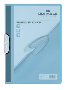 Durable Klemm-Mappe Swingclip A4 m bl transluzent für ca 30 Blatt