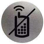 Durable Piktogramm Handy NEIN 83mm si aus Aluminium